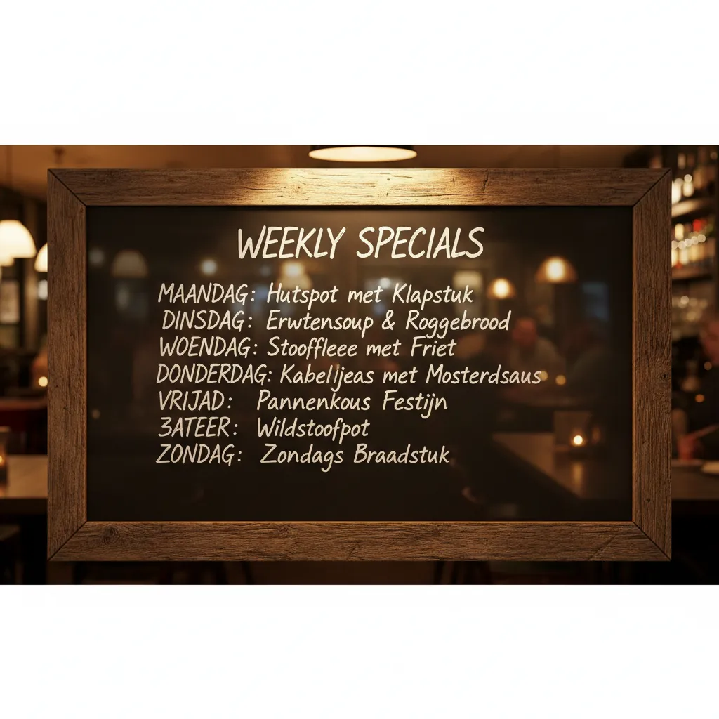Dagmenu bord bij Eten van de Vos